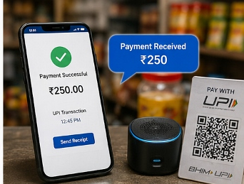 Small vendor using BrandPOS SoftPOS to complete a sale